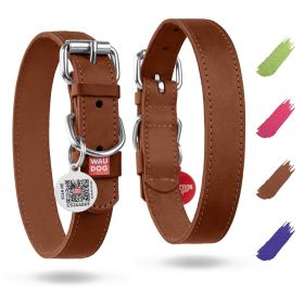 Long Lasting Leather Dog Collar for Large Dogs Medium Small Dogs Adjustable with Durable Buckle D Ring 12-15 inch Neck x 4/5 inch Wide Brown Long Lasting Leather Dog Collar for Large Dogs Medium Small Dogs Adjustable with Durable Buckle D Ring 12-15 inch Neck x 4/5 inch Wide Brown